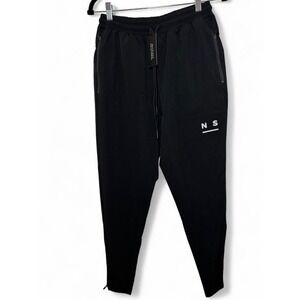 Nothing Something NS Fast Slow Running Joggers Mens Small Black Athletic Pants